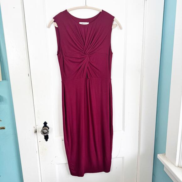 Anthropologie Bailey 44 Knotted Cutout Fitted Bodycon Strerchy Dress Size Medium - Picture 5 of 16